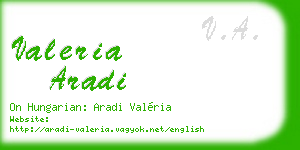valeria aradi business card