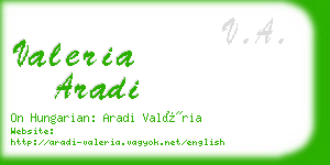 valeria aradi business card